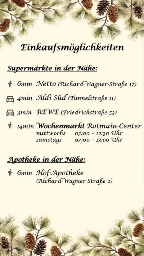 Modernes 2-Zimmer Themen-Apartment Im Zentrum Bayreuth Exteriör bild